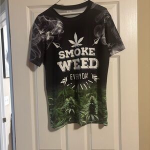 Black and Green Graphic T-Shirt